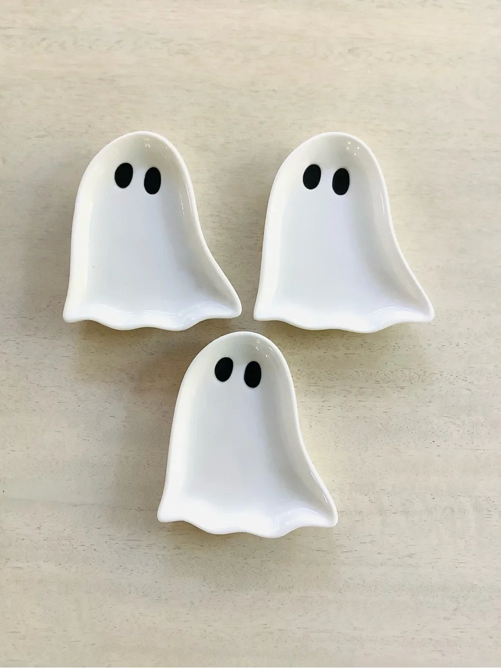 3 Target Bullseye Ghost Mini Trinket Dishes